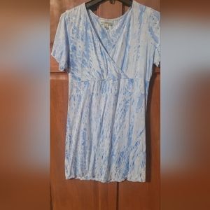 Windriver Boutique blue watercolor dress womens S M cruise